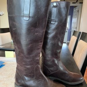 BRAND NEW Franco Sarto “worn” brown leather tall boots **OBO for price**